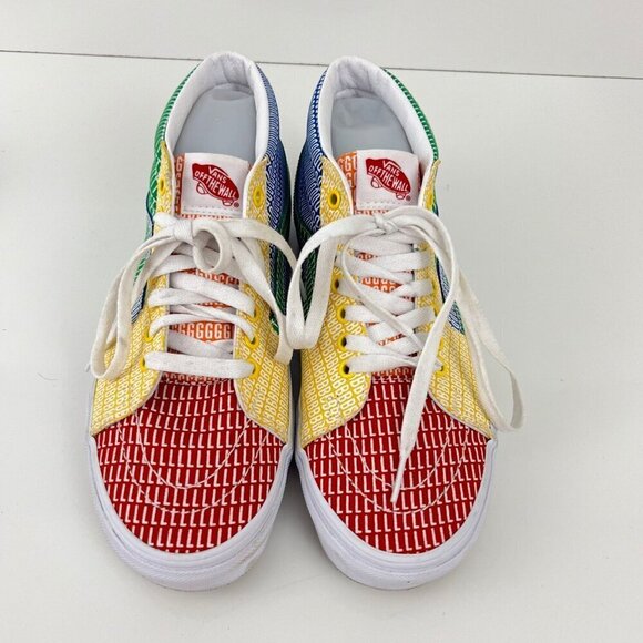 Vans High Top Pride Canvas Skateboard Sneakers Multi Color Womens  10 - Picture 4 of 16